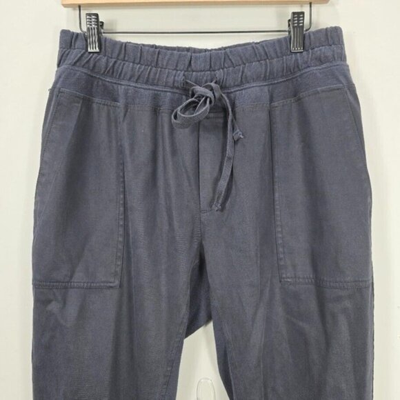 James Perse Standard Mixed Media Pant 3/L Blue Pull On Joggers 100% Cotton - Picture 3 of 12